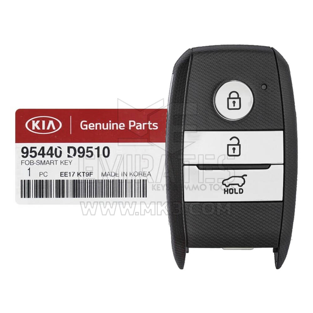 NOVO KIA Sportage 2019 Genuine/OEM Smart Remote Key 3 Buttons 433MHz 95440-D9510 95440D9510 / FCCID: FOB-4F08 | Chaves dos Emirados
