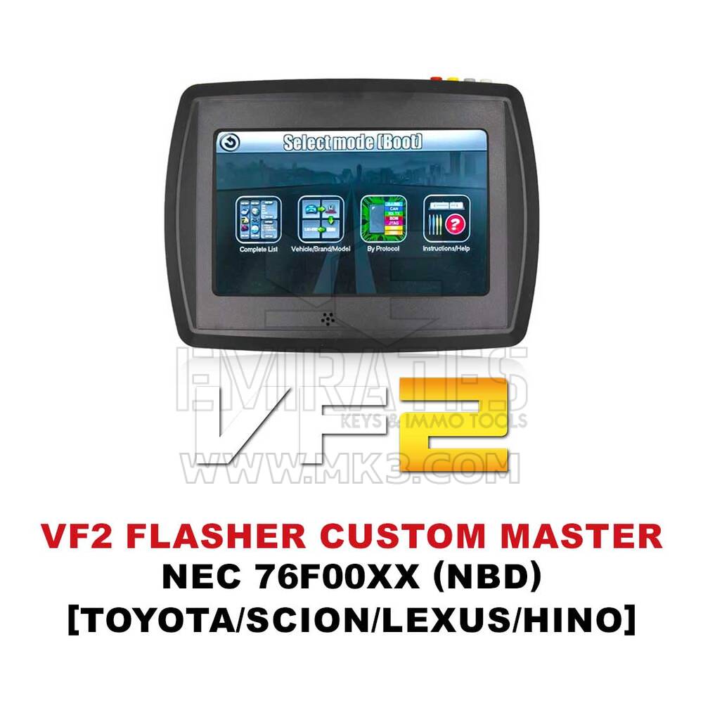 VF2 Flasher personalizzato Master - NEC 76F00xx (NBD) [Toyota/Scion/Lexus/Hino]