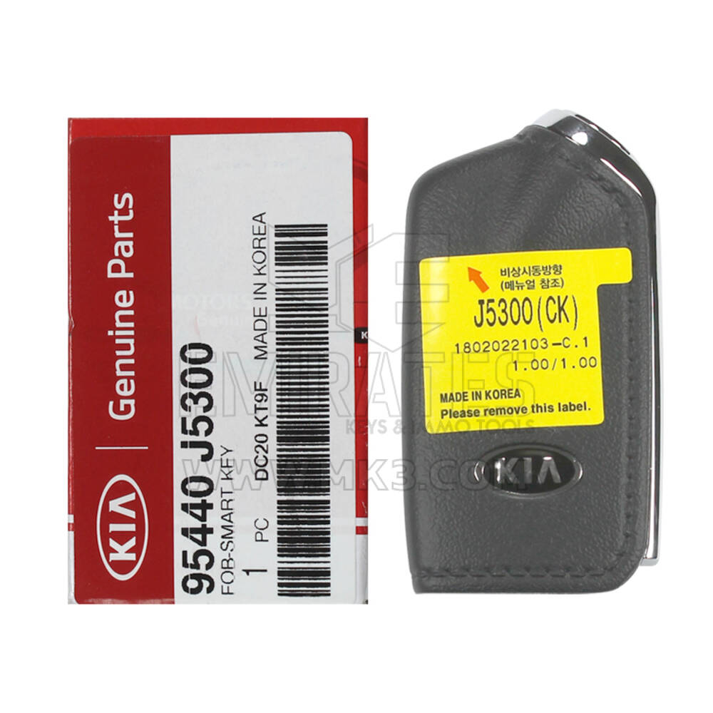 KIA Stinger GT (CK) 2018 Genuine/OEM Smart Remote Key 4 Buttons 433MHz HITAG 3 Transponder 95440-J5300 95440J5300 / FCCID: TFKB1G0017 | Emirates Keys