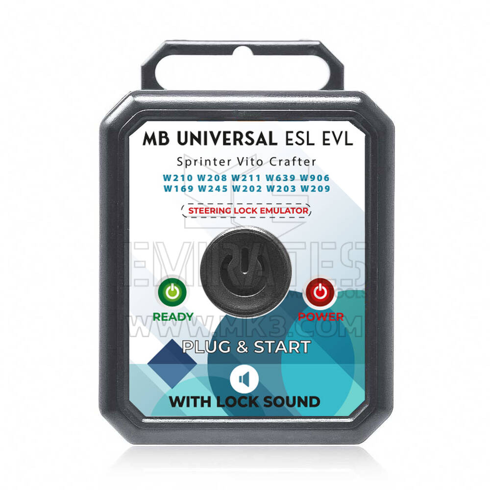 MB Universal Emulator, Plug and Start Mercedes Benz ESL ELV - VW Crafter Sprinter Universal Steering Lock Emulator con Lock Sound No requiere programación para W639, W906, W209, W211, W219, W202, W208, W210, W203, W463, W169 - W210 Emulator