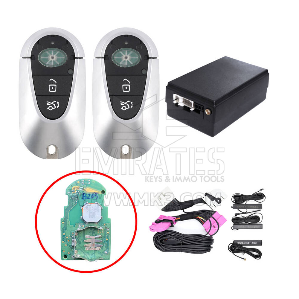 Keyless Entry Kit For Mercedes FBS4 cars works with Factory OEM Push Start Button (Add Key) ESW312-02-PP-BE3