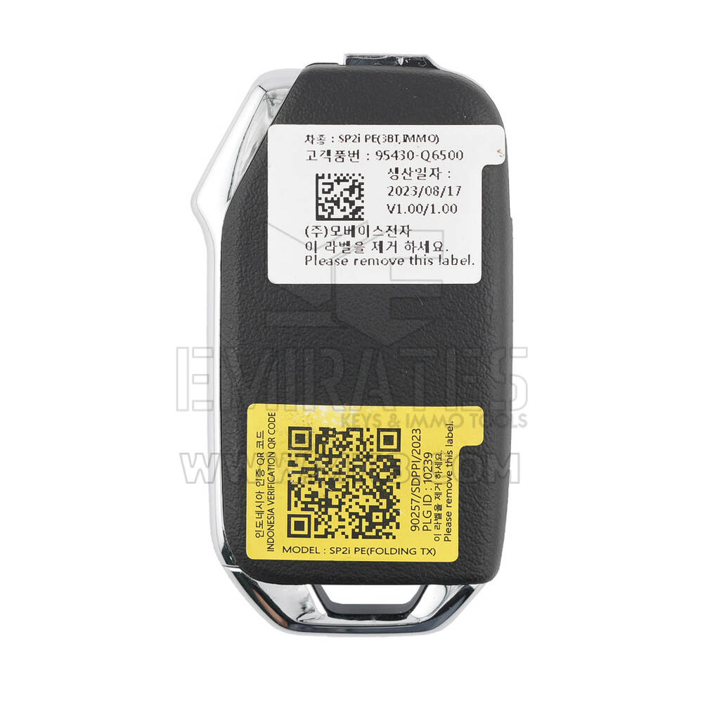 Come nuova Kia Seltos 2023 Chiave telecomando originale Flip 3 pulsanti 433 MHz Numero parte OEM: 95430-Q6500 | Chiavi degli Emirati