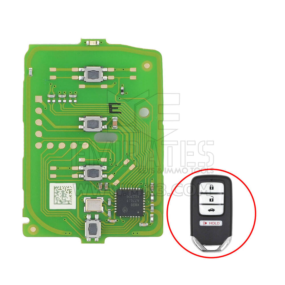 Xhorse Honda Universal Smart Remote Key PCB 4 botones XZBT43EN