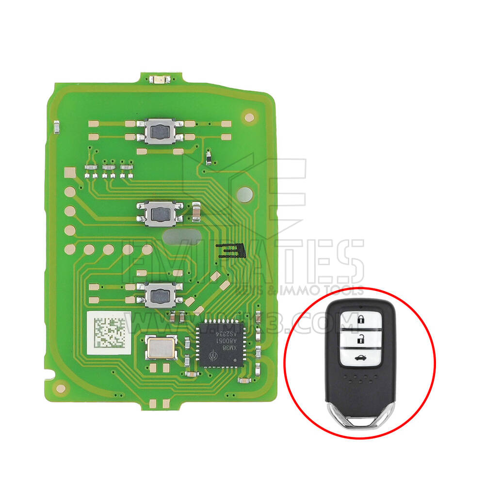 Chave remota inteligente universal Xhorse Honda PCB 3 botões XZBT41EN