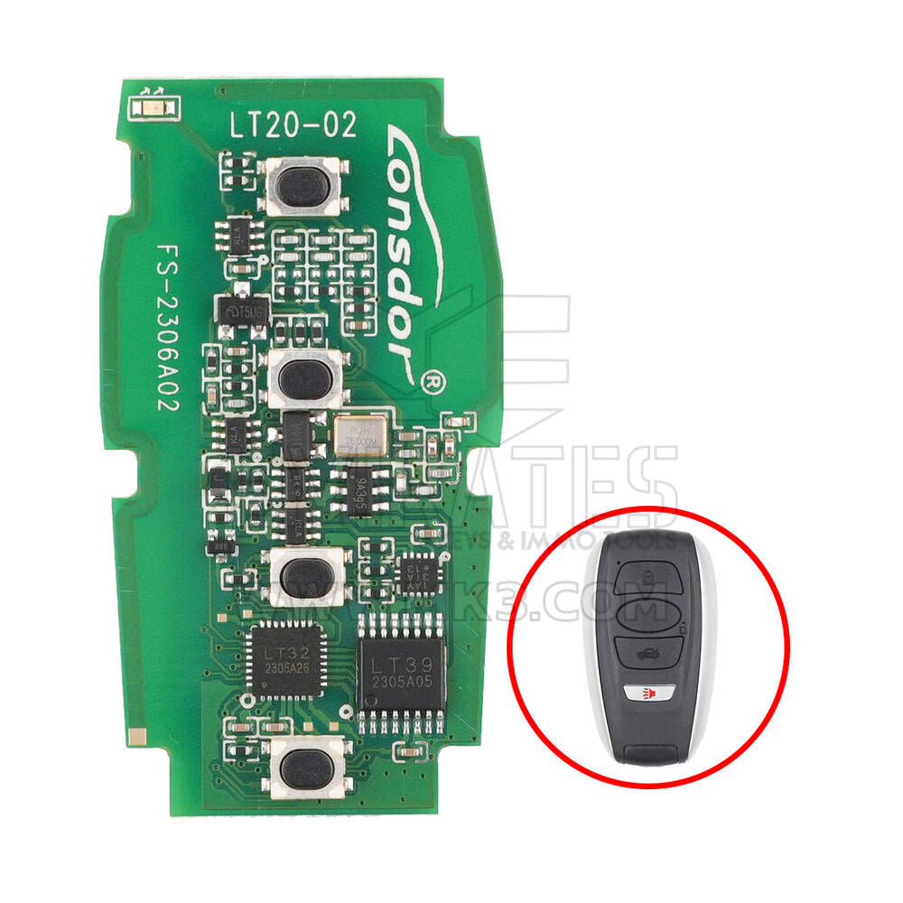 Lonsdor LT20-02 Universal Subaru Chave Remota Inteligente PCB 4 Botões