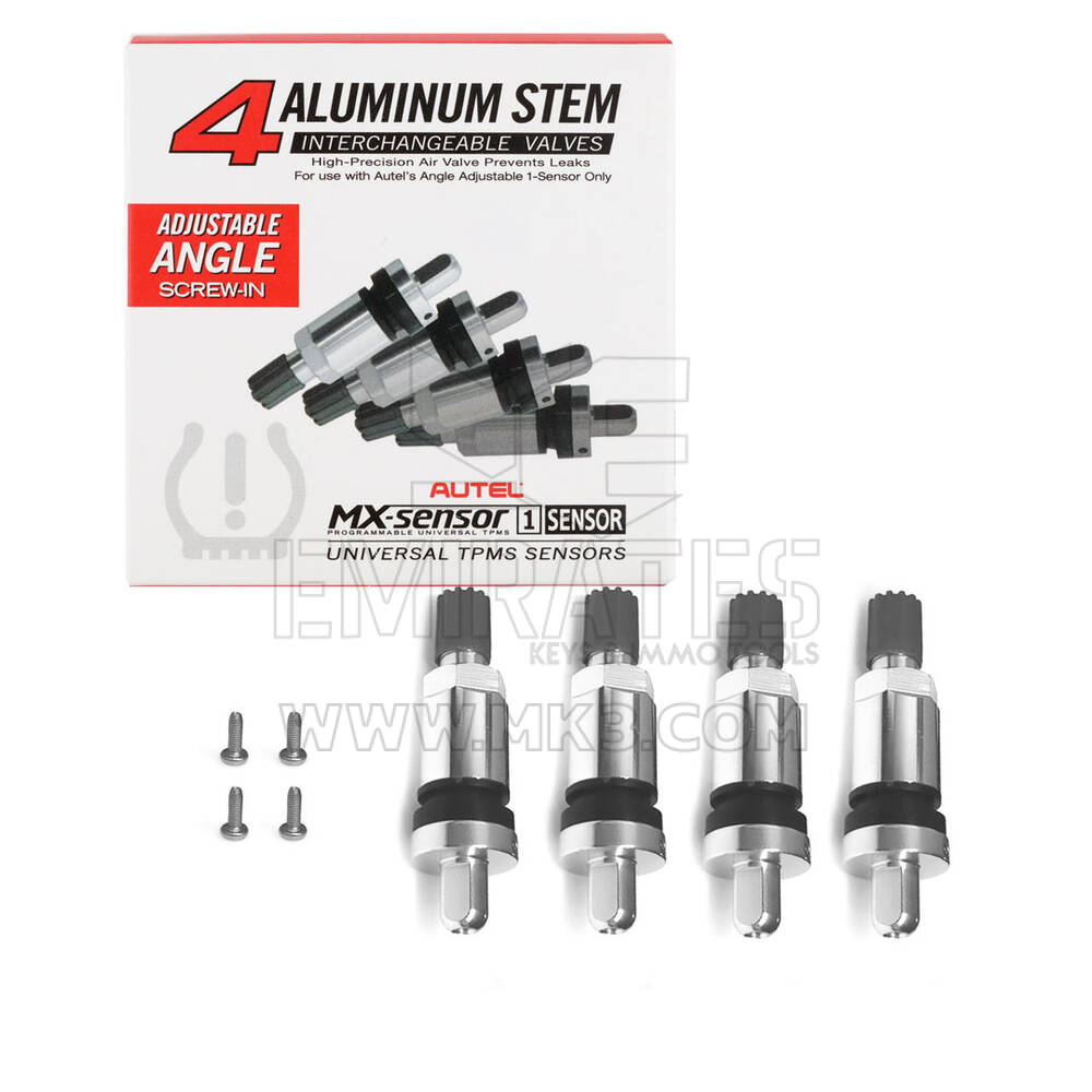 Autel MX 1-Sensor TPMS Metal Valve Kit Set of 4 Replacement Valve Stems