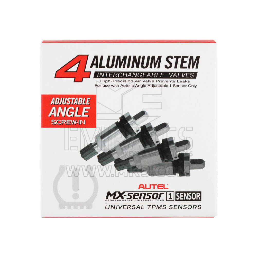 Kit de valve métallique TPMS Autel MX 1-Sensor, lot de 4 tiges de valve de remplacement compatibles avec les capteurs Autel 1 et Autel 315 MHz et 433 MHz MX-Sensors | Clés des Émirats