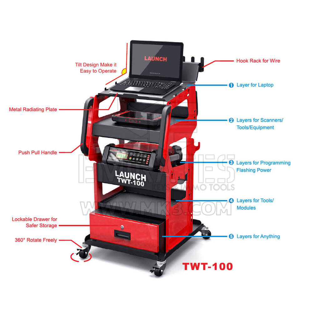 Launch TWT-100 Chariot à outils polyvalent | MK3