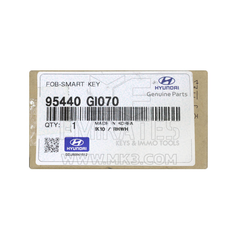New Hyundai Ioniq 2022 Genuine / OEM Smart Remote Key 7 Buttons 315MHz OEM Part Number: 95440-GI070, 95440GI070 | Emirates Keys