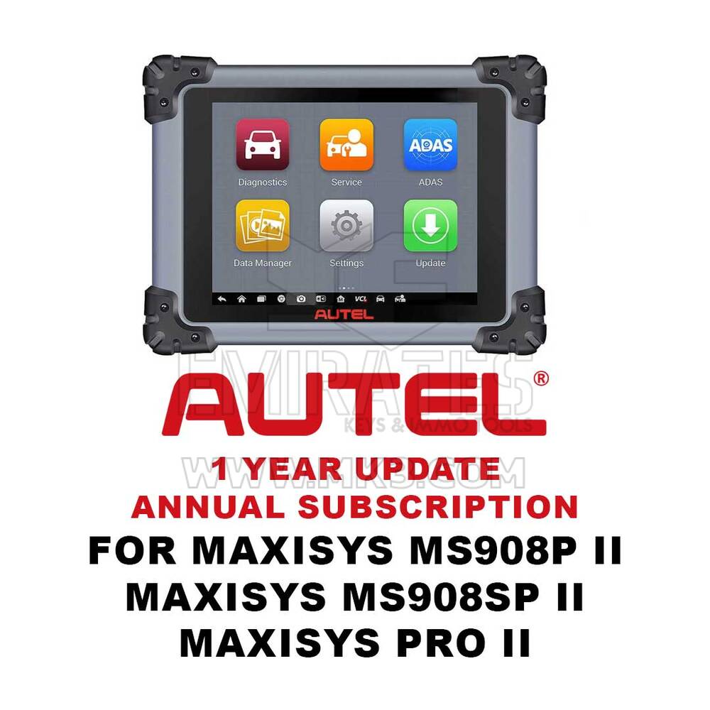 Mise à jour d'abonnement Autel MaxiSys MS908P II, MaxiSys MS908SP II et MaxiSys Pro II d'un an