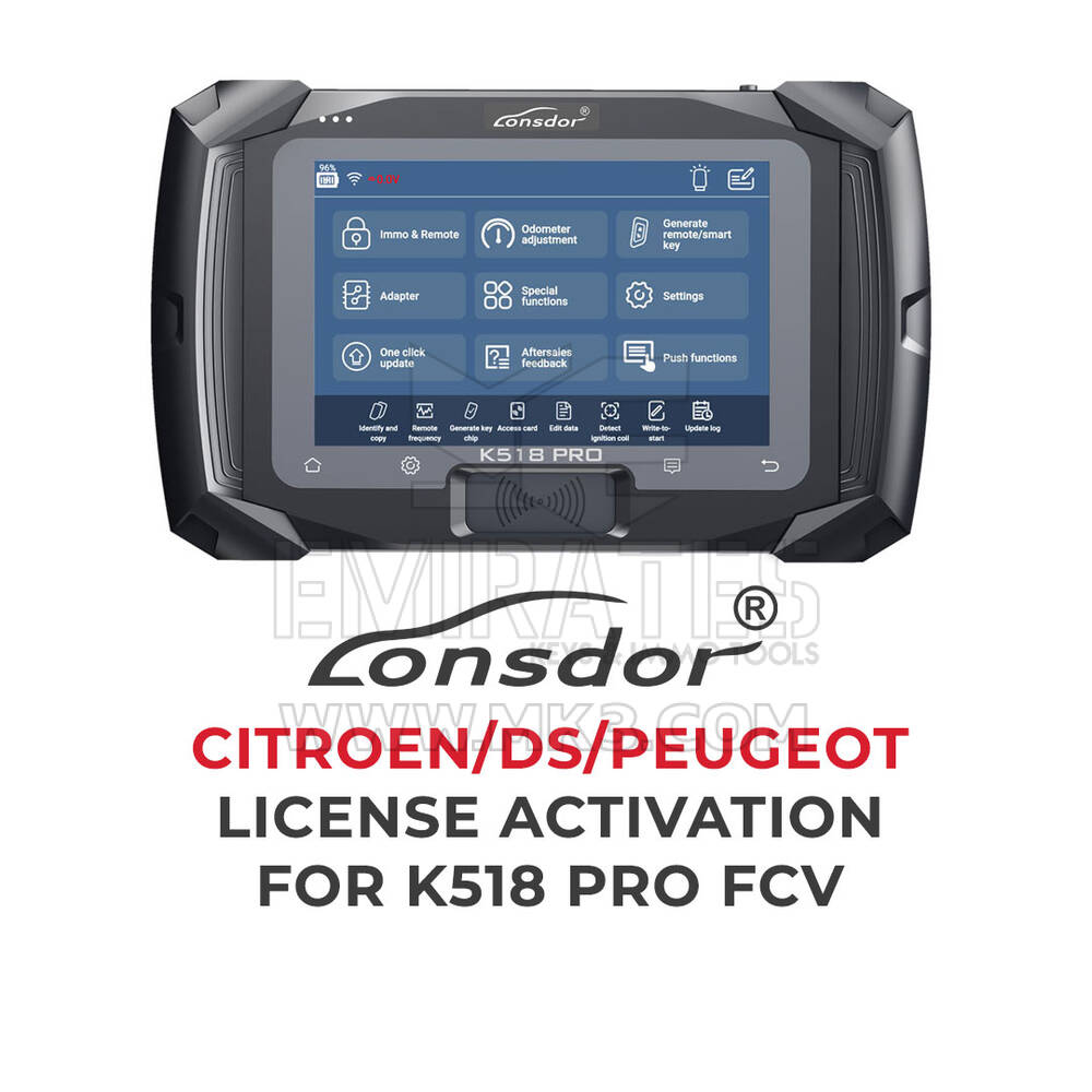 Lonsdor - Ativação de licença Citroen / DS / Peugeot para K518 Pro FCV