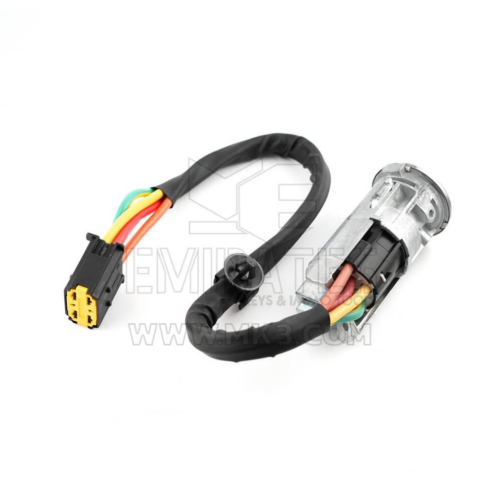 Cerradura de encendido nueva de repuesto para Renault Clio Dacia Logan Sandero, 2 llaves de plástico con botón remoto, 4 pines, número de pieza compatible: 6001546809 / 806013230R | Emirates Keys