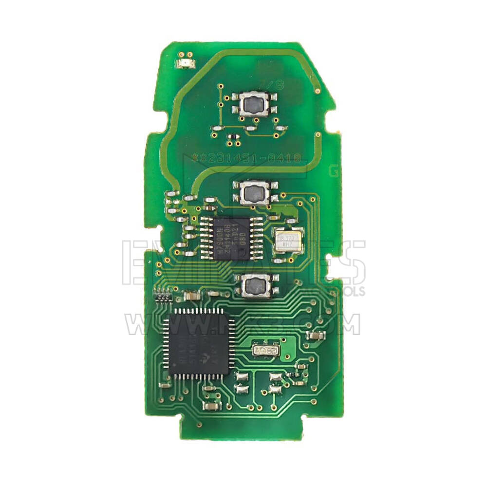 Llave inteligente reacondicionada Toyota Rav4 2019-2022 PCB 2 botones 433 MHz Número de pieza compatible: 8990H-42170 / 8990H-42830 / 8990H-42180 / 8990H-42340 / 8990H-0E070 con carcasa de repuesto | Emirates Keys