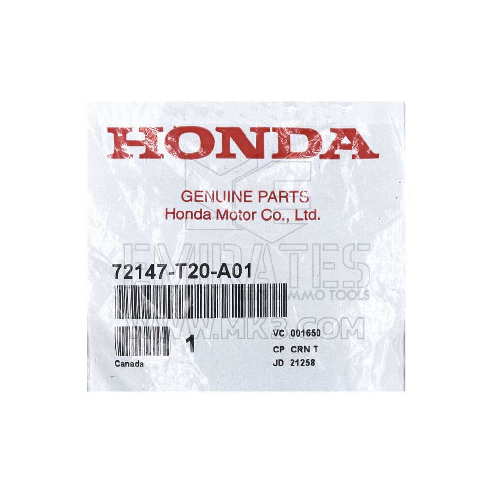 Nuova chiave telecomando intelligente originale/OEM per Honda Civic 2022 3+1 pulsanti 433,66/434,18 MHz Numero parte OEM: 72147-T20-A01 | Emirates Keys