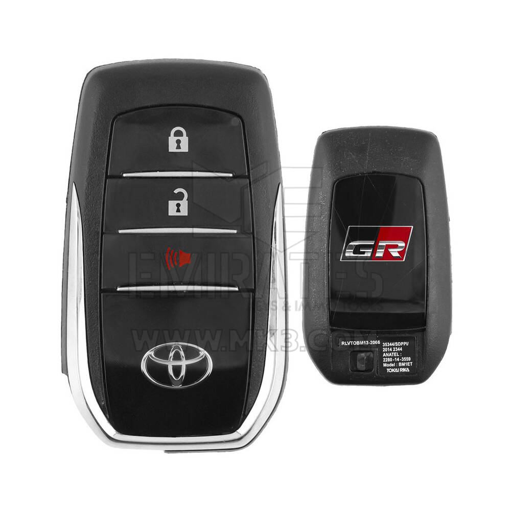 Toyota Hilux GR Sport 2016-2023 Chiave telecomando intelligente originale 2+1 pulsanti 314.35/312.11 MHz