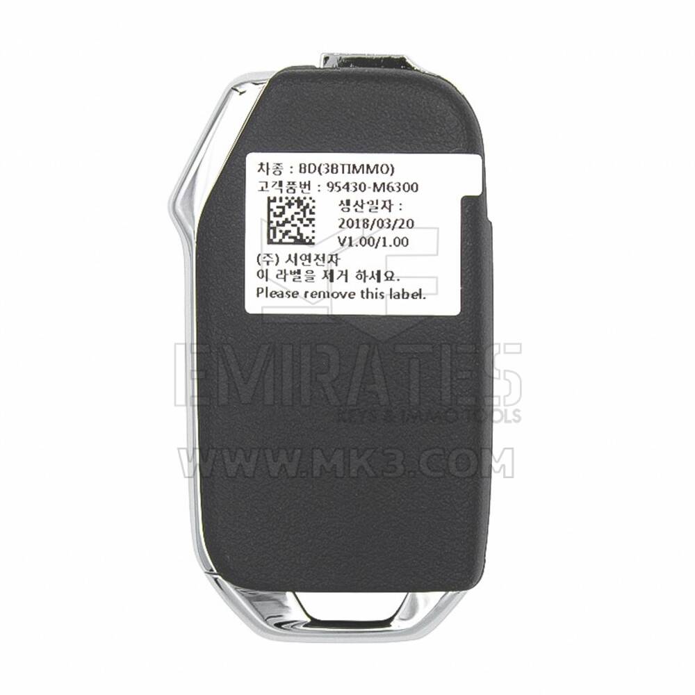 Chiave telecomando originale a conchiglia usata per KIA Cerato 2018-2019, 3 pulsanti, 433 MHz, codice OEM: 95430-M6300, 95430M6300 - ID FCC: TG00520 | Emirates Keys