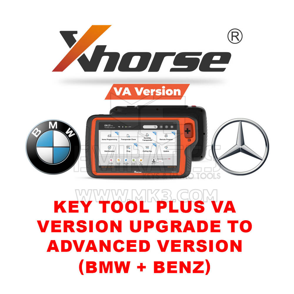 Atualização da versão Xhorse - Key Tool Plus VA para versão avançada (BMW + Benz)