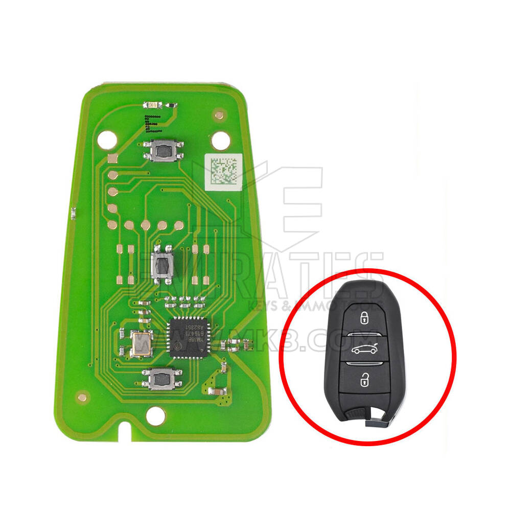 Xhorse XZPG00EN clé à distance PCB spéciale 3 boutons exclusivement pour Peugeot Citroen DS