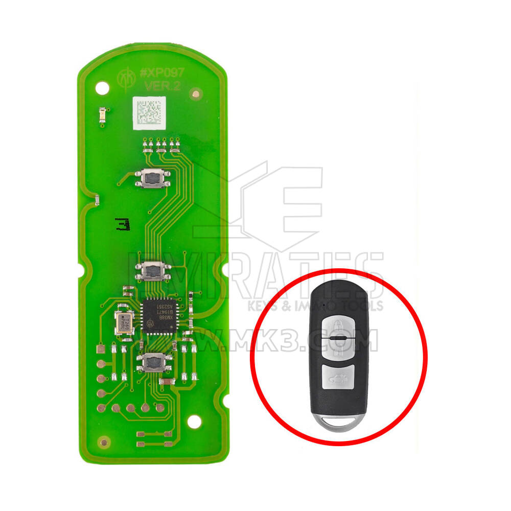 Xhorse XZMZD6EN Special PCB Remote Key 3 Buttons Exclusively for Mazda