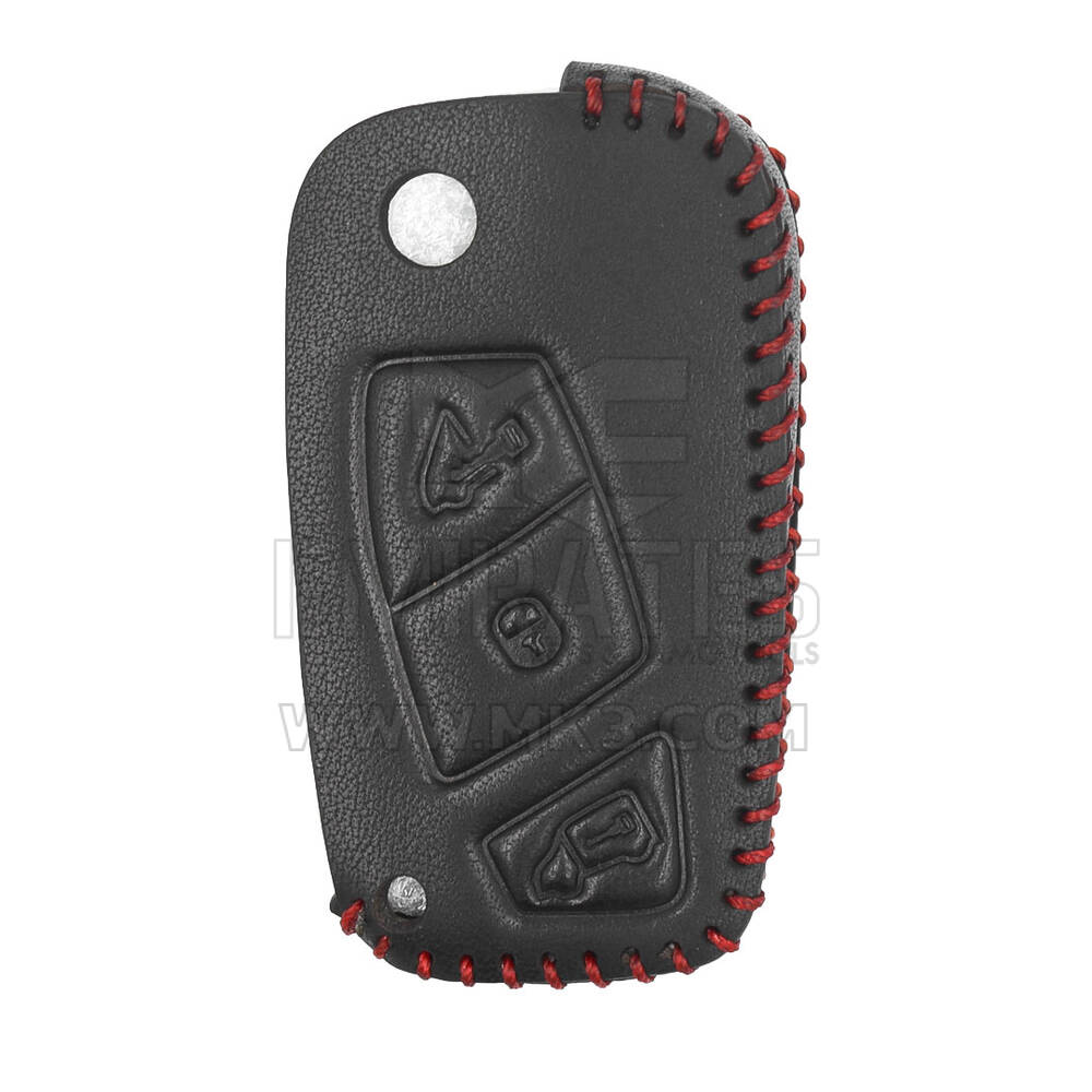 Кожаный чехол для Fiat Flip Remote Key 3 Buttons FIA-B | МК3