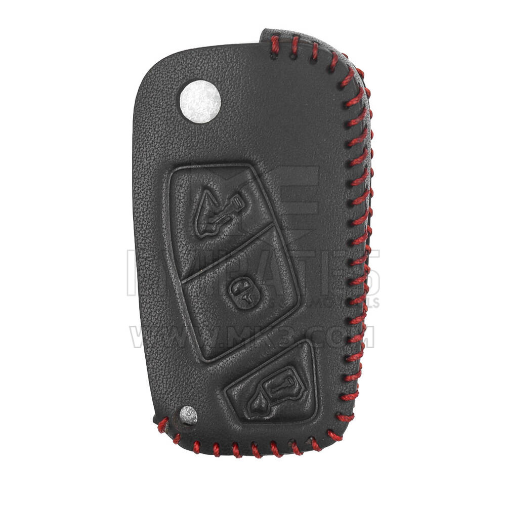 Funda de cuero para Fiat Flip Remote Key 3 Botones FIA-B | mk3