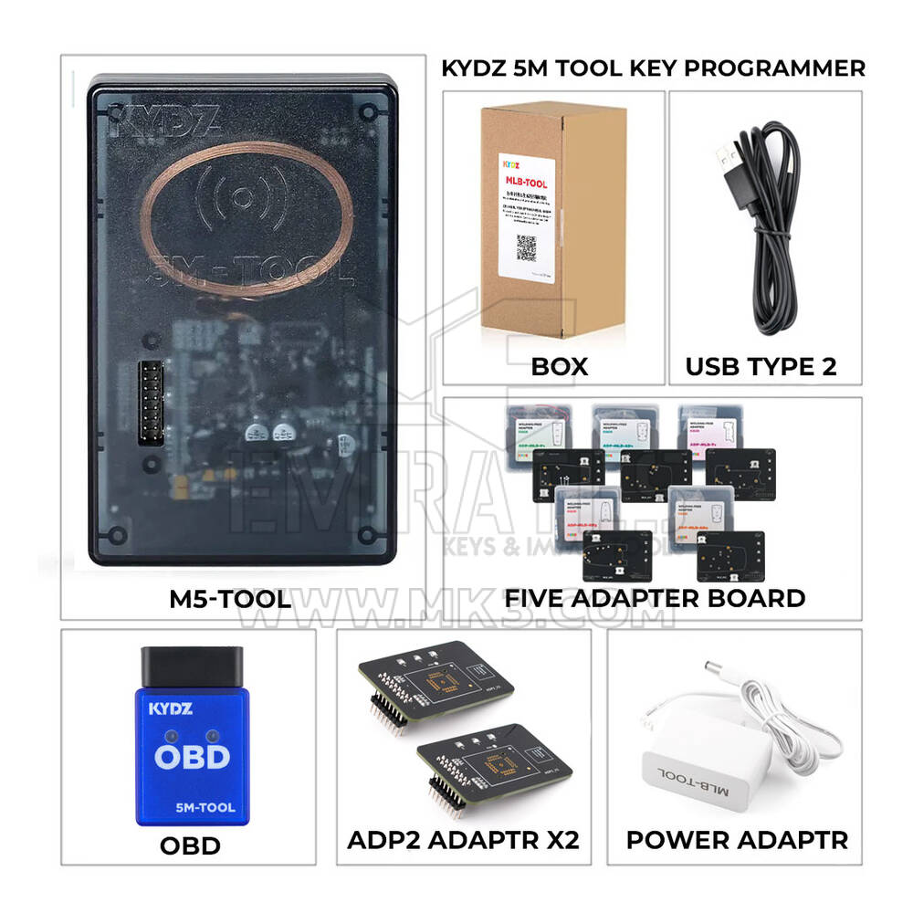 KYDZ MLB (5M Tool ) Key Programmer with OBD Bluetooth Adapter | MK3