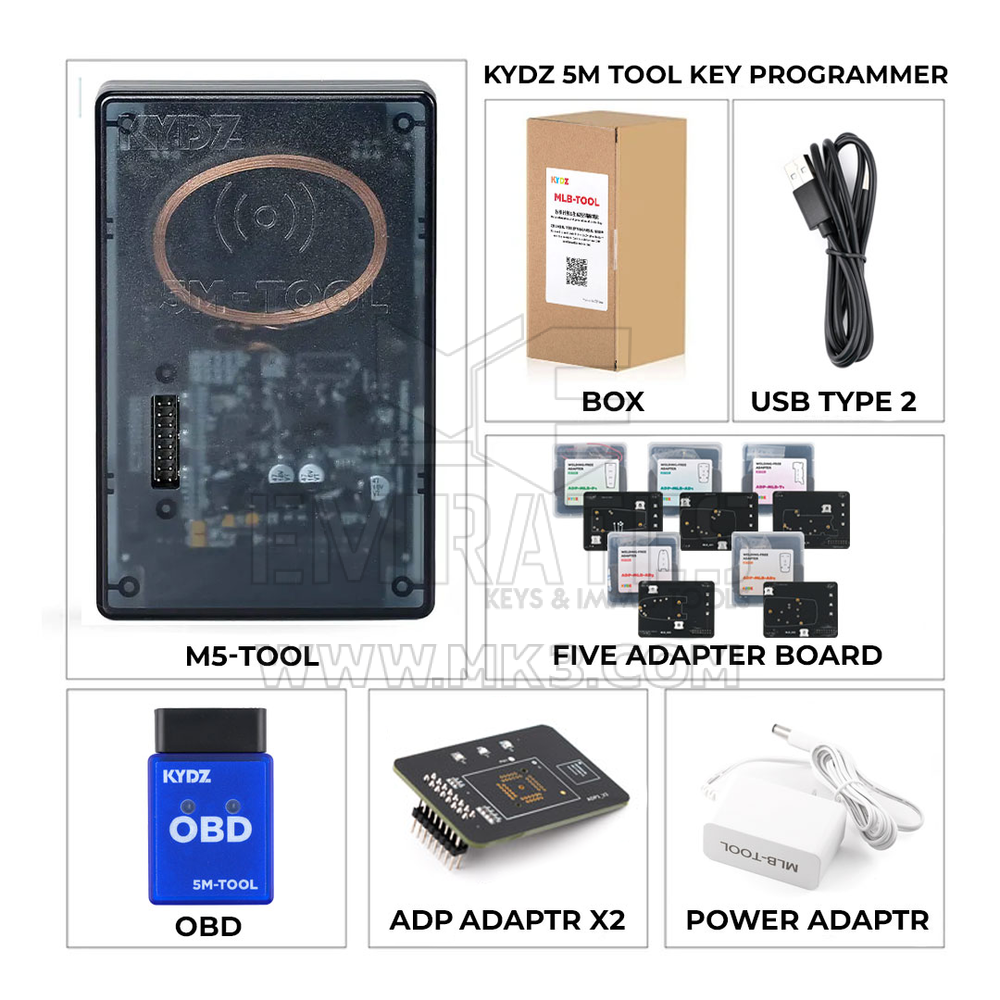 KYDZ MLB (5M Tool ) Key Programmer with OBD Bluetooth Adapter | MK3