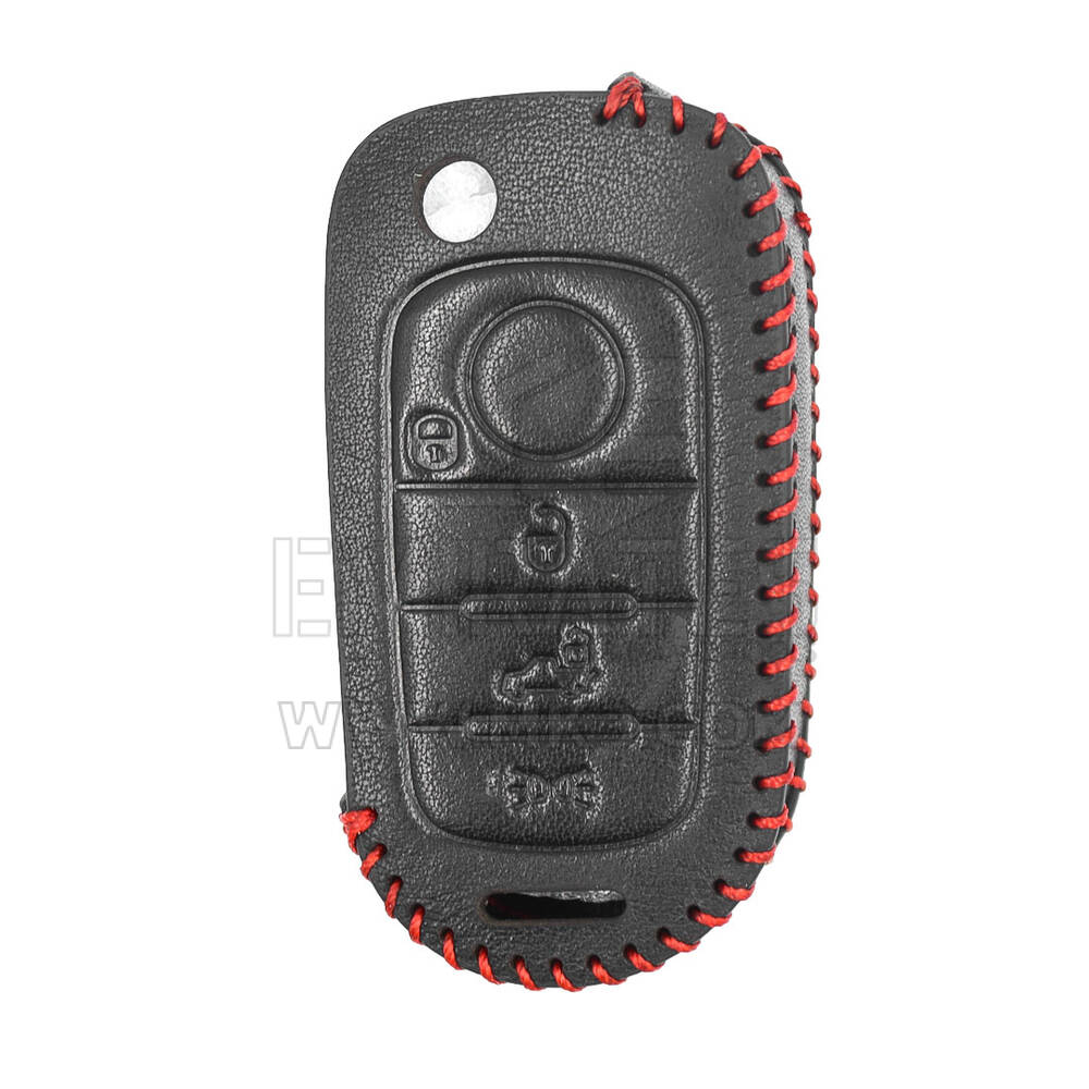 Funda de cuero para Fiat Flip Remote Key 4 Botones FIA-C | mk3