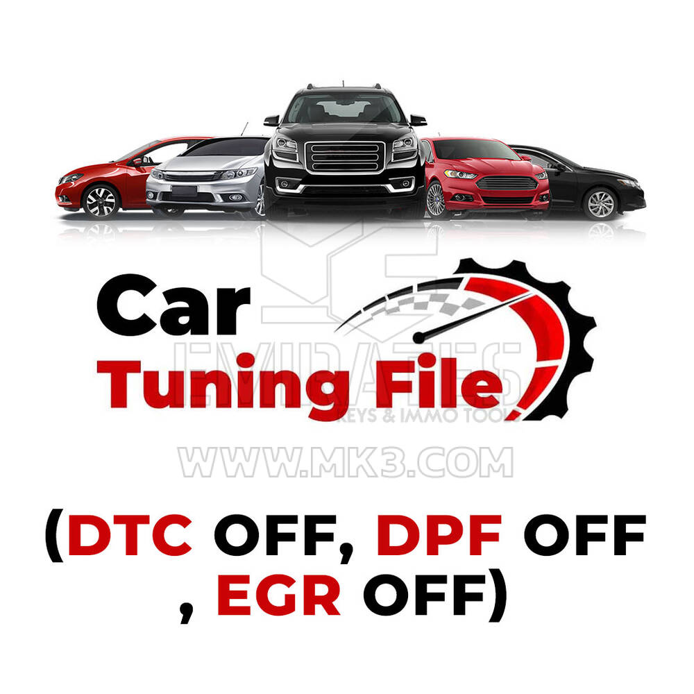 Fichier de réglage de la voiture (DTC désactivé, DPF désactivé, EGR désactivé)