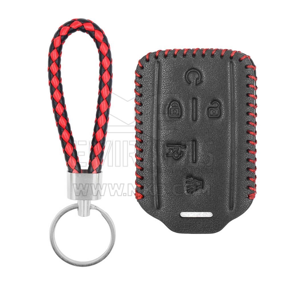 Étui en cuir pour GMC Smart Remote Key 4 + 1 boutons