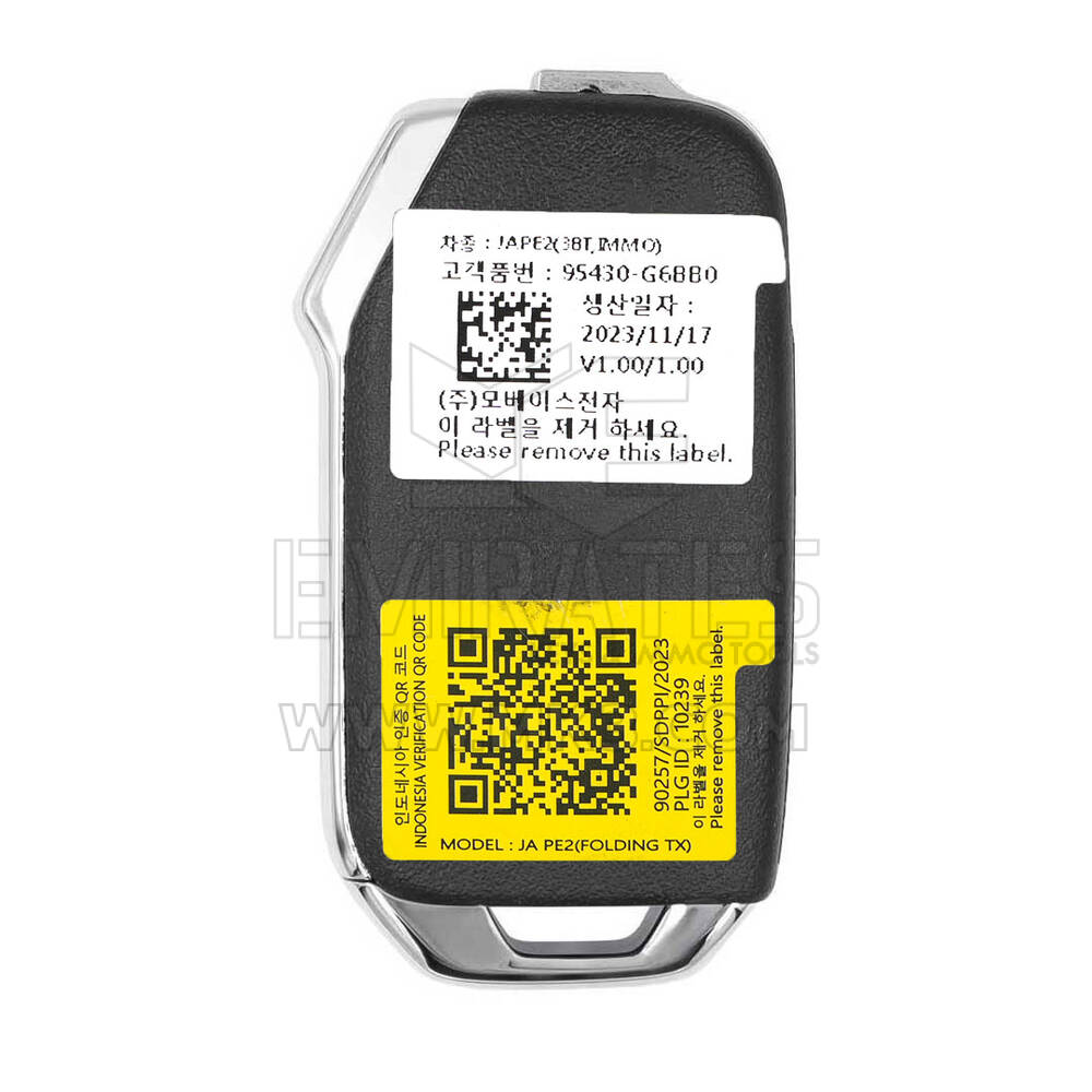 Nuova chiave telecomando flip originale/OEM per Kia Picanto 2024, 3 pulsanti, 433 MHz, codice OEM: 95430-G6BB0, 95430G6BB0 | Emirates Keys
