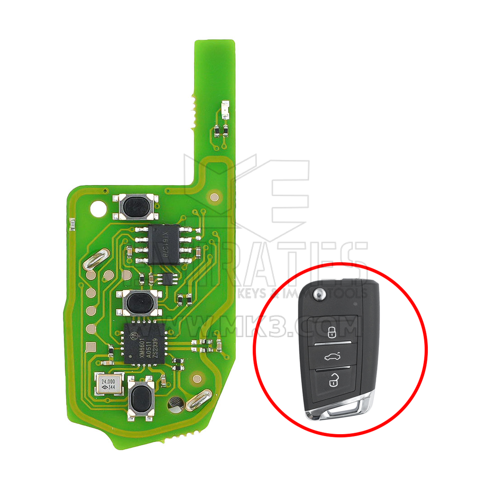 Xhorse – carte PCB spéciale XZVGM1EN, avec puce XT27B, 3 boutons, exclusivement pour les modèles Volkswagen