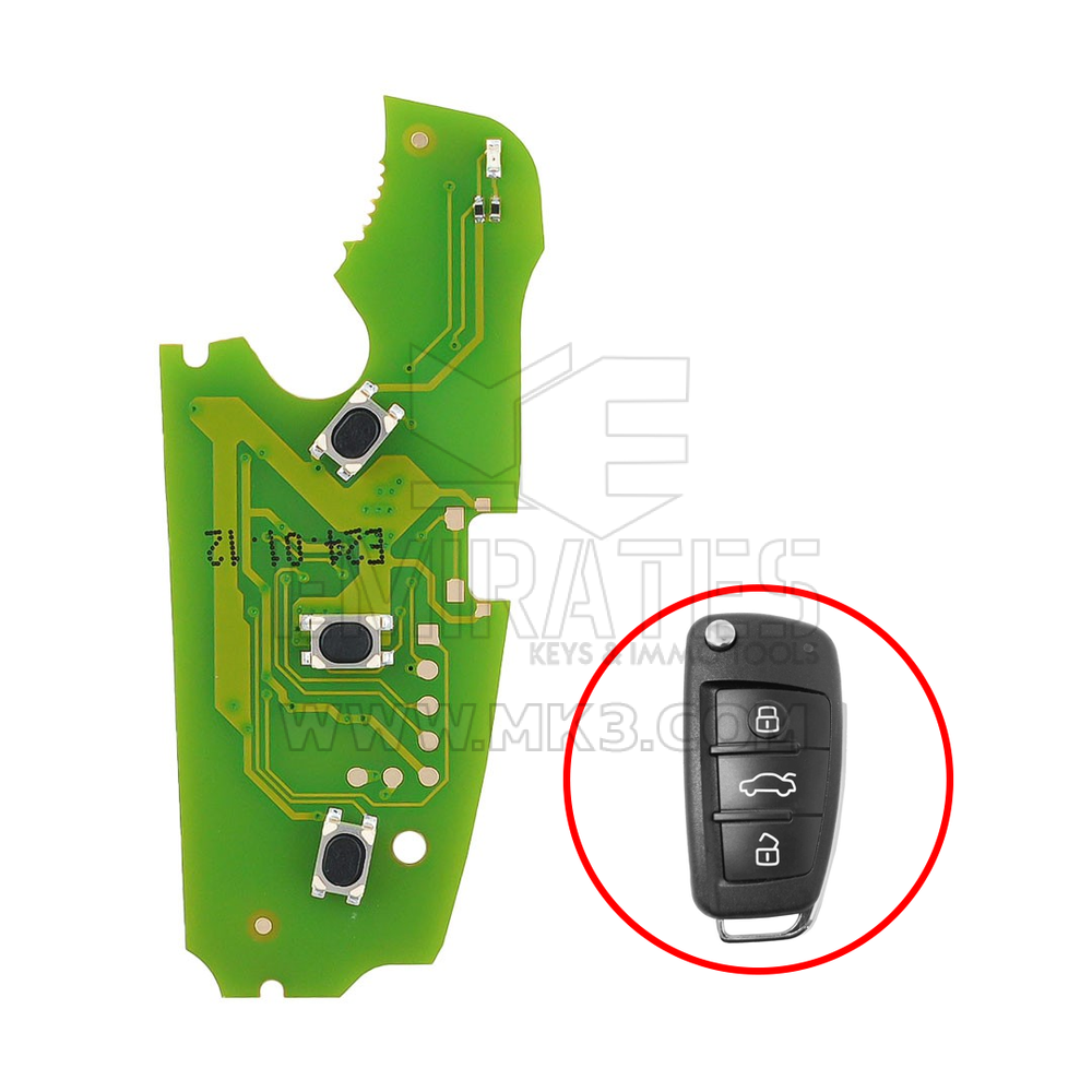 Xhorse XZADM1EN Special PCB Board With XT27B Chip 3 Buttons Exclusively For Audi MQB48 Models