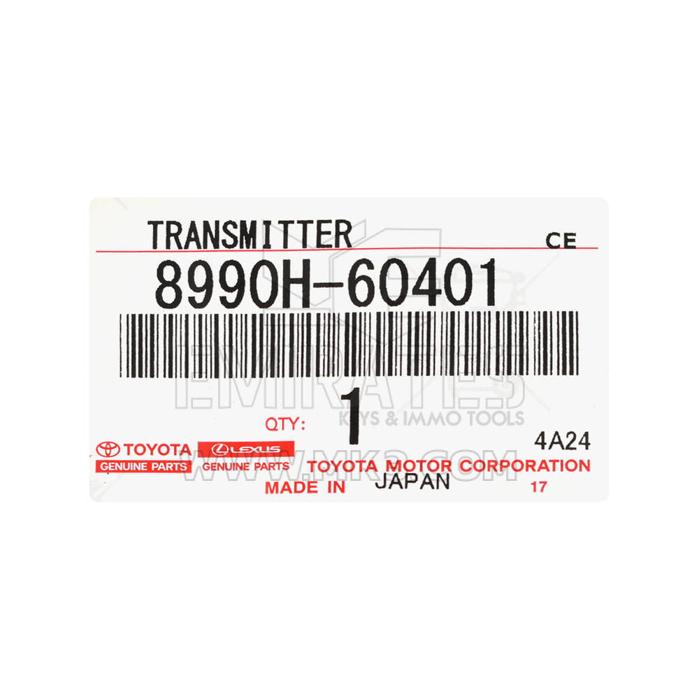New Toyota Land Cruiser GR 2022-2023 Genuine / OEM Smart Remote Key 3+1 Buttons 433MHz OEM Part Number: 8990H-60401 / 8990H-60421 , FCC ID: B3N2K2R | Emirates Keys