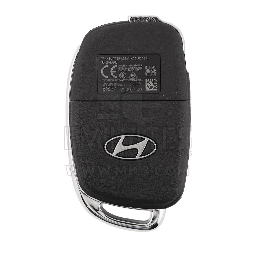 Hyundai I10 Genuine Flip Remote Key 95430-K7600 | MK3