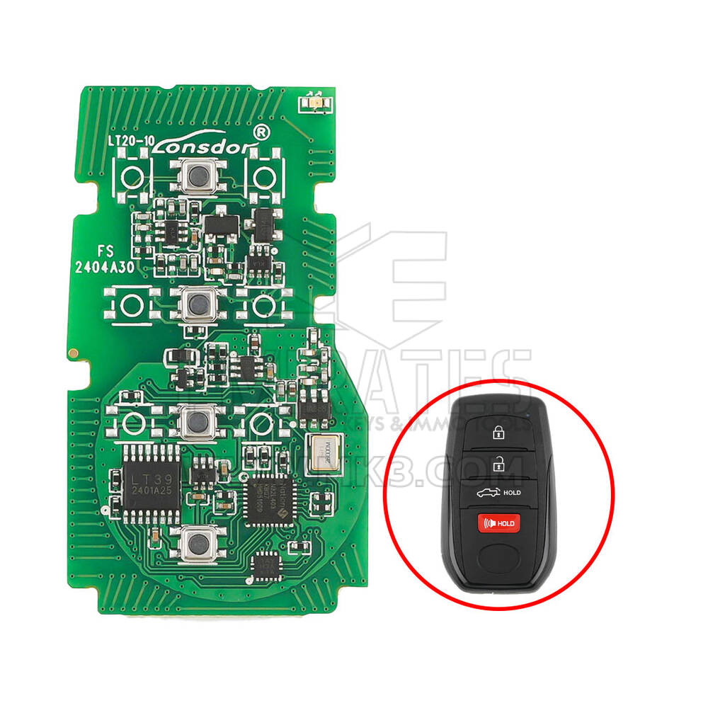 Lonsdor LT20-10 Toyota / Lexus Universal Smart Remote Key PCB 4 buttons