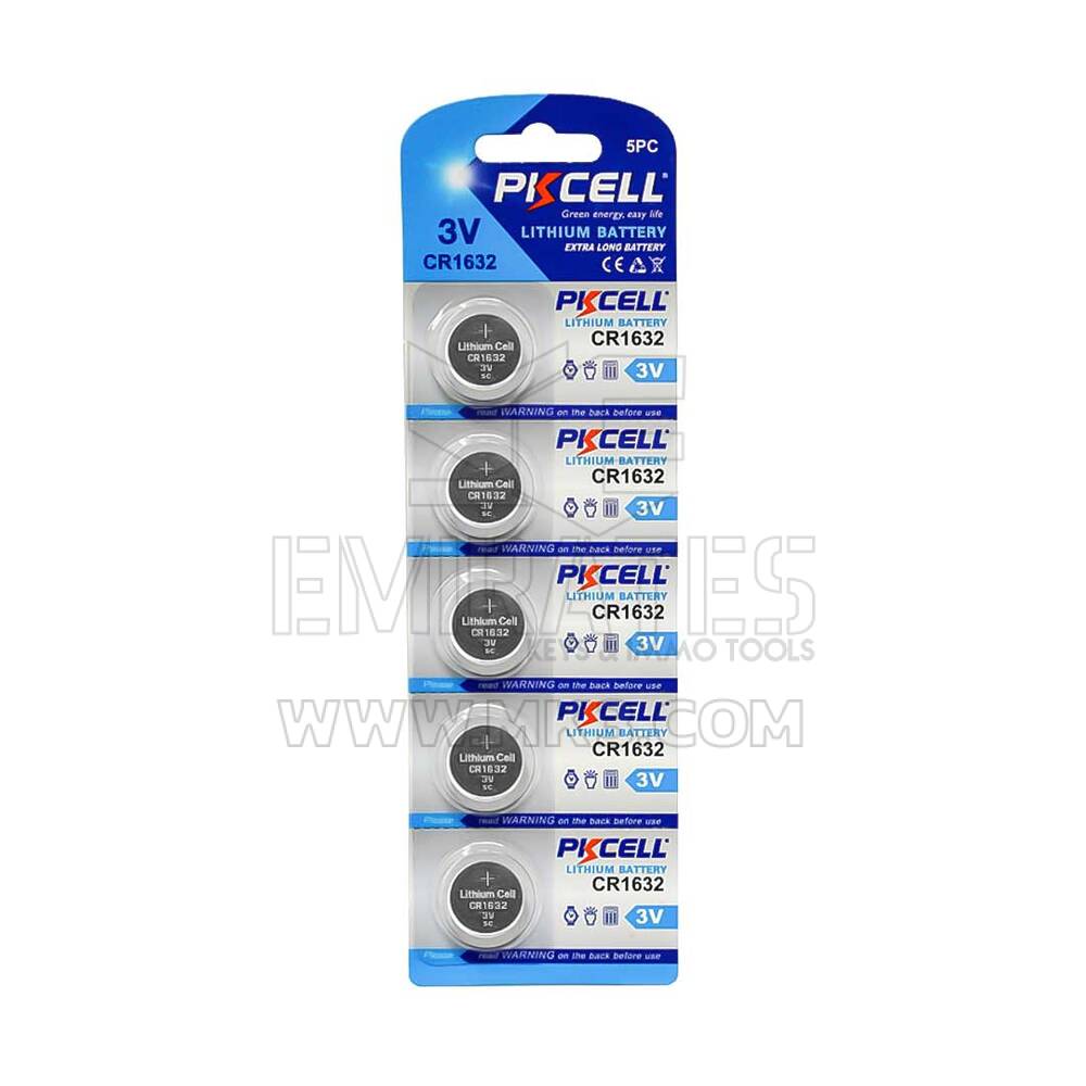 Nouveau PKCELL Ultra Lithium CR1632 Carte de Cellule de Batterie Universelle (Pack 5 PCs) Haute Qualité Bas Prix | Clés Emirates