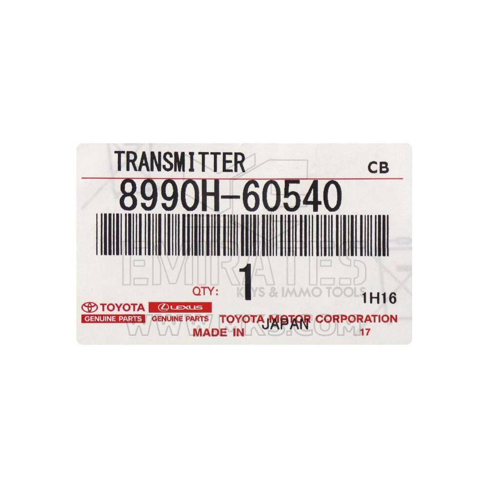 Nuova chiave telecomando intelligente originale Toyota Land Cruiser 2022-2024 2 pulsanti 433,58/434,42 MHz 8990H-60540 / 8990H-60541 / 8990H-60301 / 8990H-60542 | Emirates Keys
