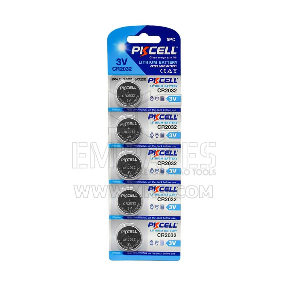 جديد PKCELL Ultra Lithium CR2032 Universal Battery Cell Card (5 PCs Pack) عالية الجودة السعر المنخفض | الإمارات للمفاتيح