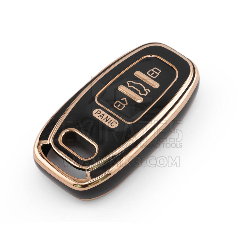 New Aftermarket Nano High Quality Cover For Audi Remote Key 4 Button Black Color Audi-A11J4 | Emirates Keys