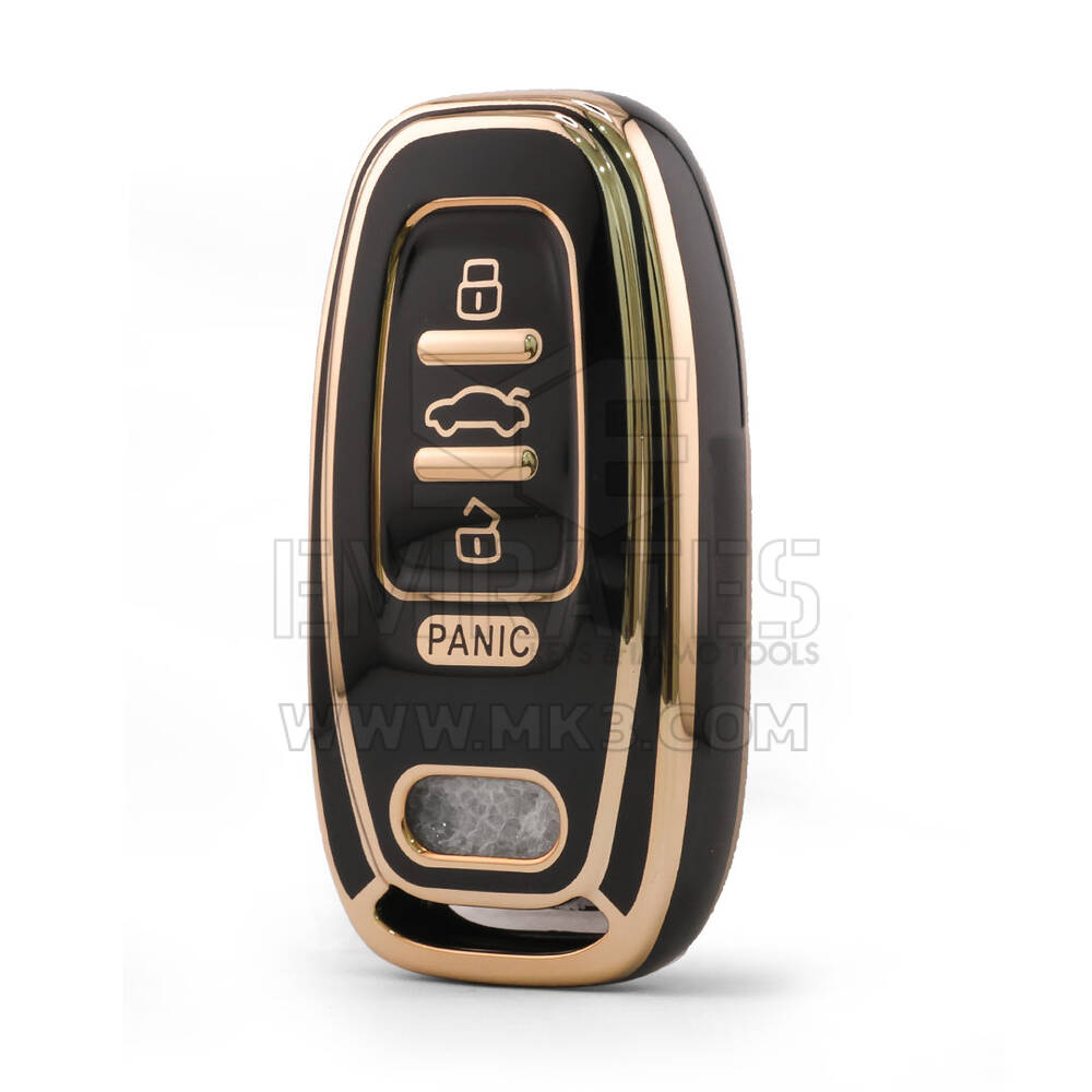 Nano High Quality Cover For Audi Remote Key 4 Button Black Color Audi-A11J4