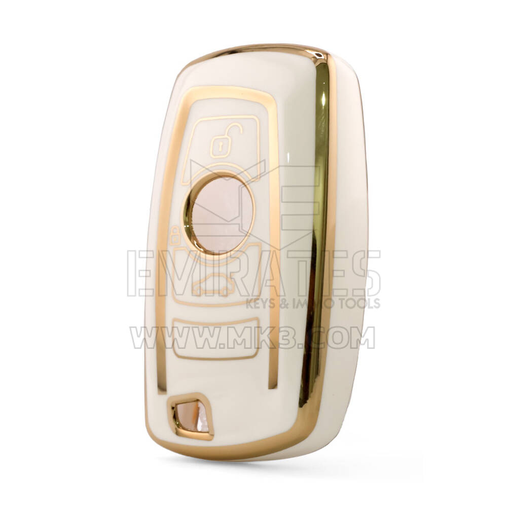Nano High Quality Cover For BMW Remote Key 3 Button White Color BMW-A11J3