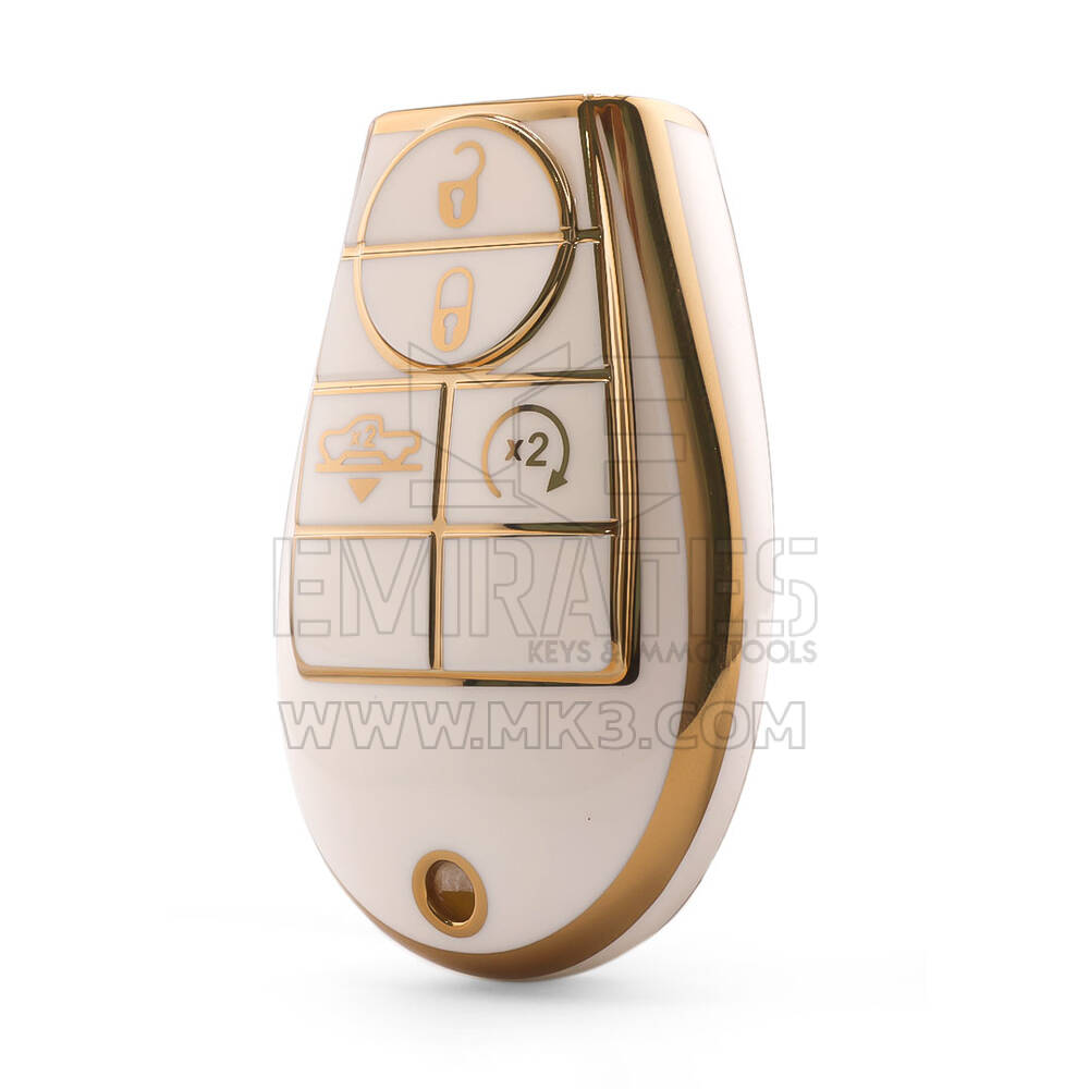 Nano High Quality Cover For Dodge Remote Key 4 Button White Color Dodge-A11J4A