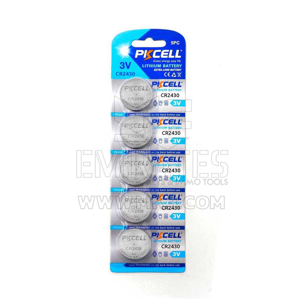 New PKCELL Ultra Lithium CR2430 Universal Battery Cell Card (5 PCs Pack) High Quality Low Price Order Now | Emirates Keys