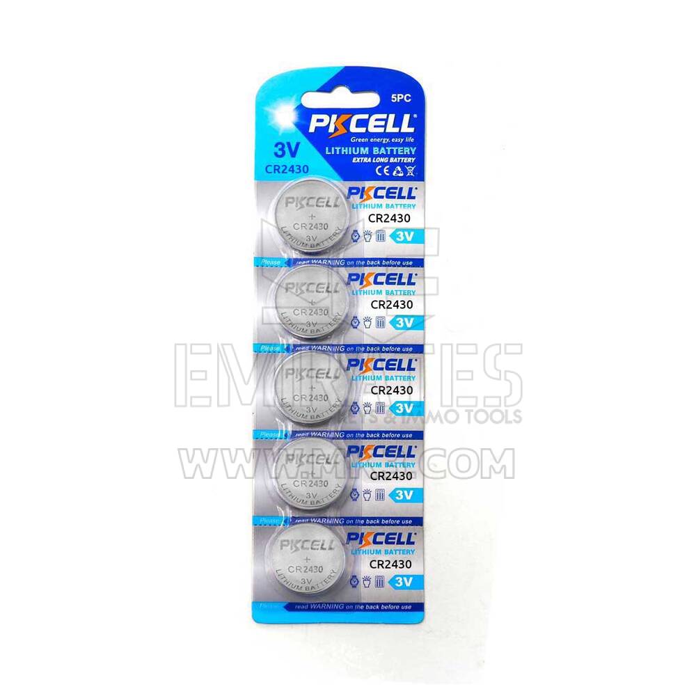 New PKCELL Ultra Lithium CR2430 Universal Battery Cell Card (5 PCs Pack) High Quality Low Price Order Now | Emirates Keys