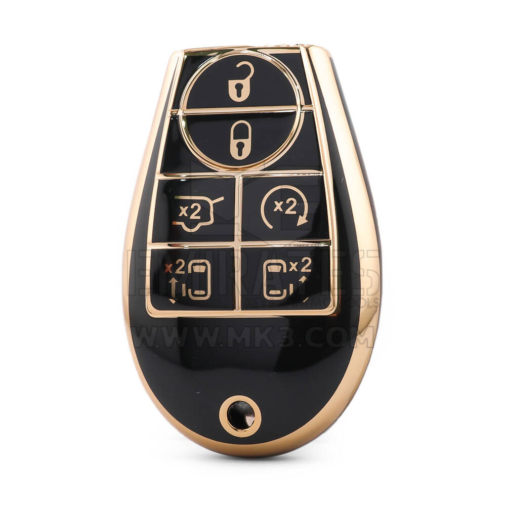 Nano High Quality Cover For Dodge Remote Key 6 Button Black Color Dodge-A11J6B