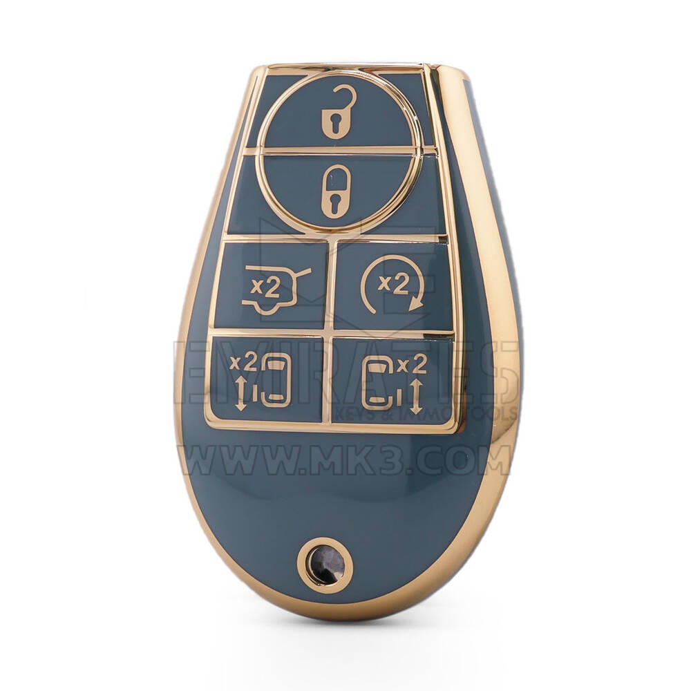 Nano High Quality Cover For Dodge Remote Key 6 Button Gray Color Dodge-A11J6B