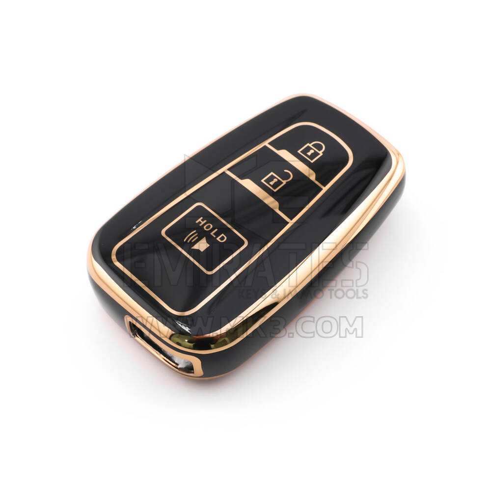Nova capa de reposição Nano de alta qualidade para Toyota Remote Key 3 botões cor preta TYT-B11J3B | Chaves Emirates