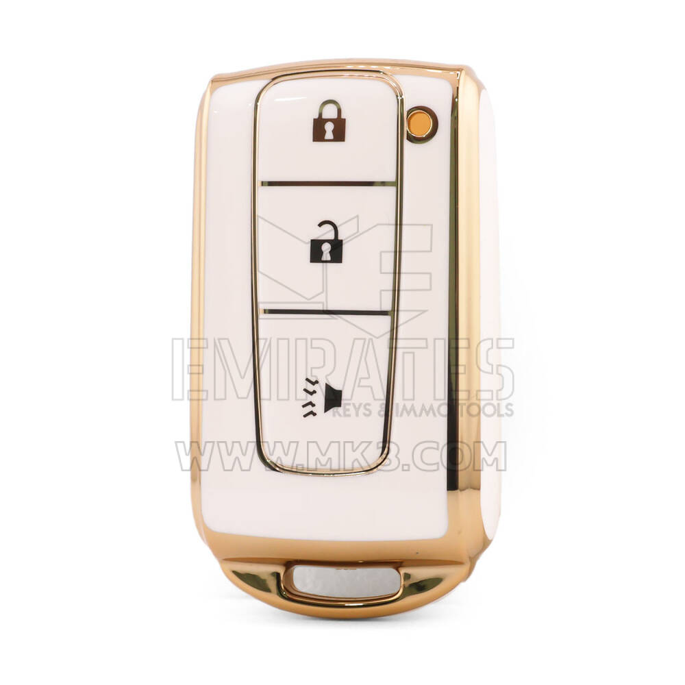 Nano High Quality Cover For Toyota Remote Key 3 Button White Color TYT-M11J3A