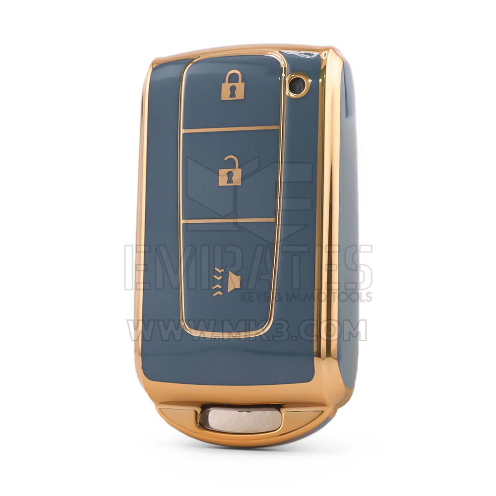 Nano High Quality Cover For Toyota Remote Key 3 Button Gray Color TYT-M11J3A